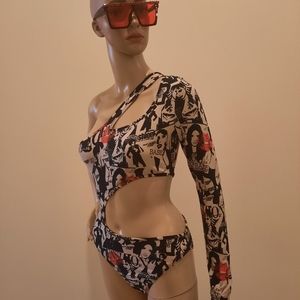 3pc swimsuit with mask